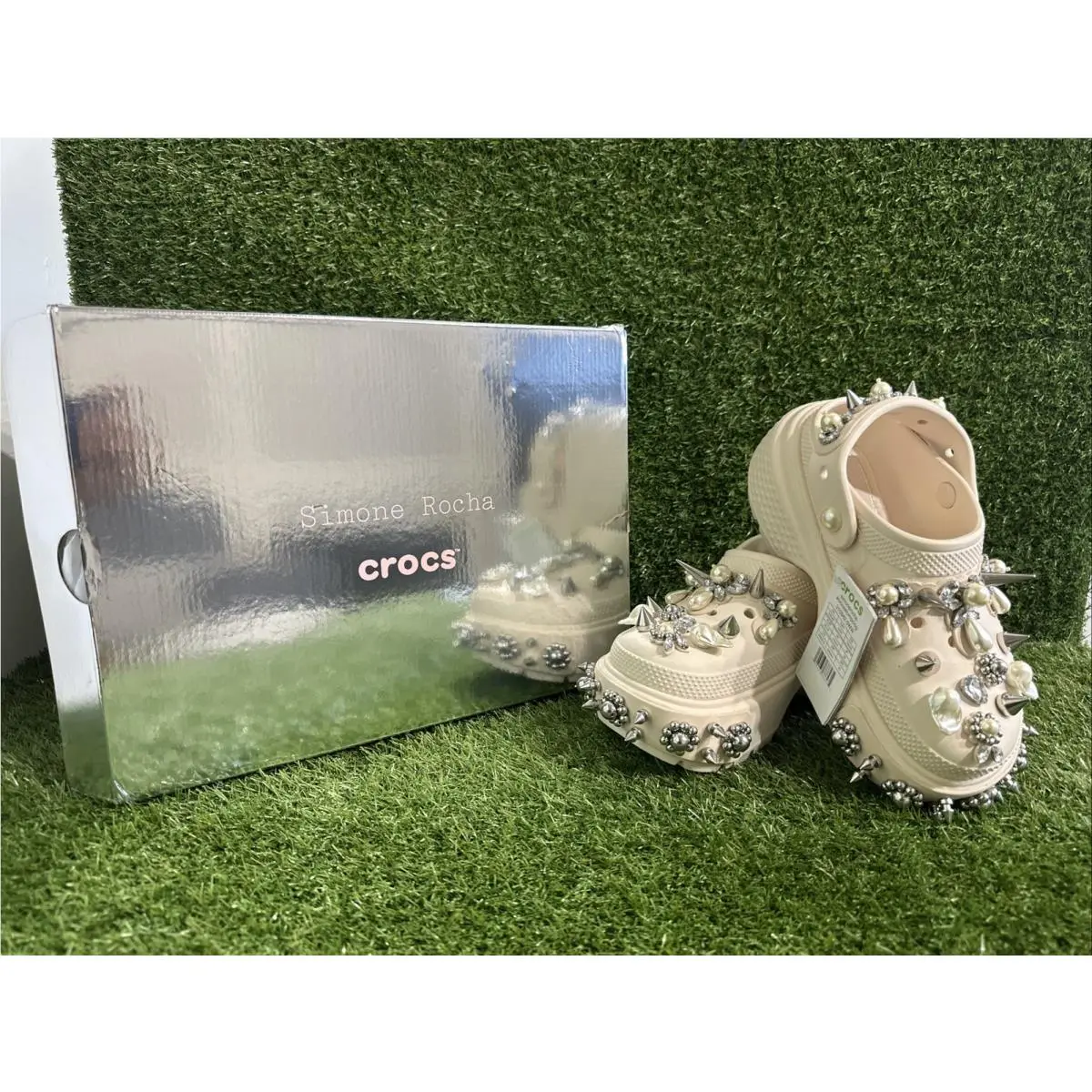 Crocs Simon Rocha Stomp Clog Dew Spiked Size 6W/4.5M 210942-0WW