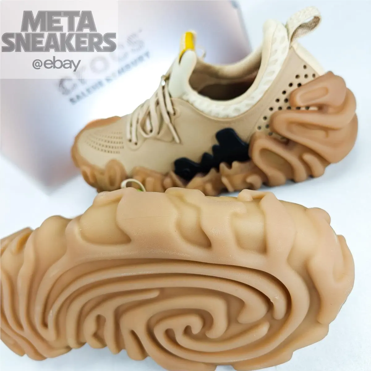 Crocs Juniper Manuka US 9 Men`s Tan Gum Black Comfort Pollex Rare 208694 2LC