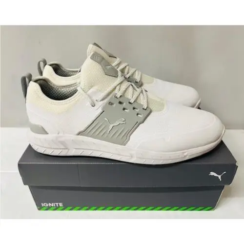 Ignite Articulate Men`s Golf Shoes in White/silver/high Rise Size 15 Wide by Puma