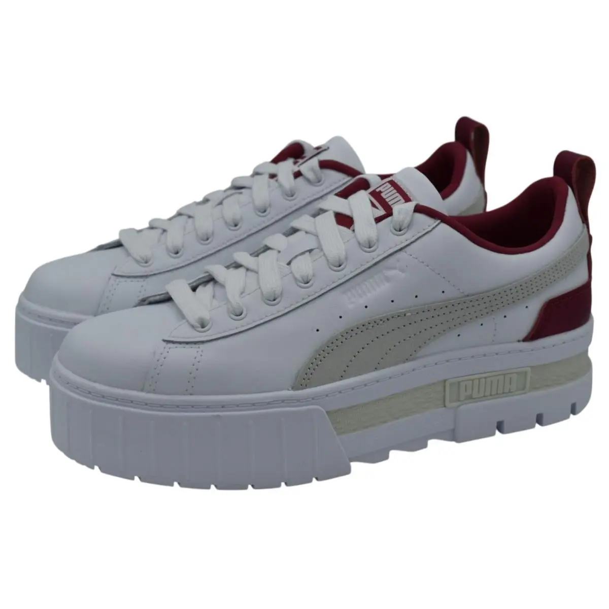 Puma Womens Size 9 Mayze Lux White Port Platform Sneakers Shoes