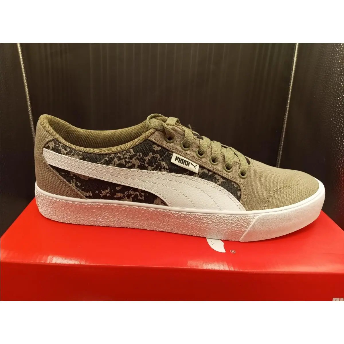C-skate Vulc Camo Vetiver-white Men`s Size 11.5 by Puma