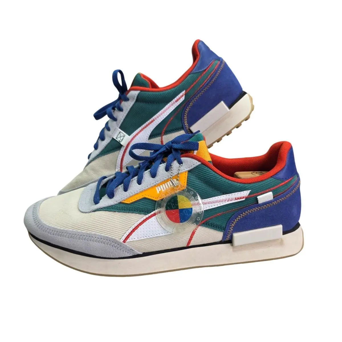 Mens  Future Rider NH Blue Sneakers Multicolor Retro Design Size 14 US by Puma