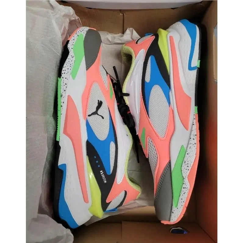 Puma shoes - RS-FAST - 368783 01 - Puma White / Nrgy Peach / Nrgy Blue 7