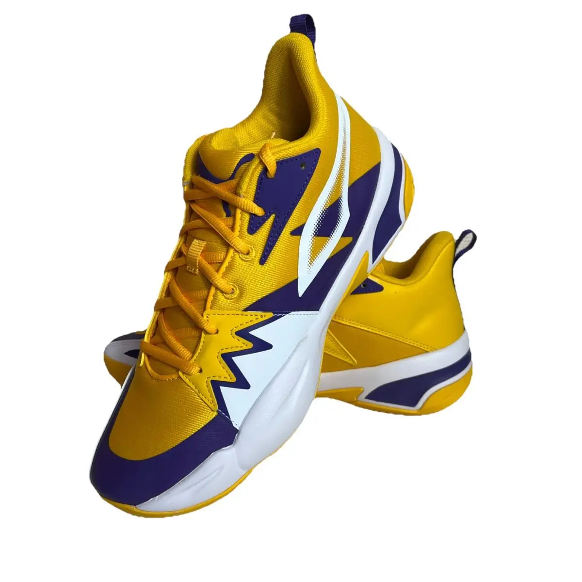Puma Genetics Lakers Yellow Sizzle White Men Basketball Shoes 379905-05