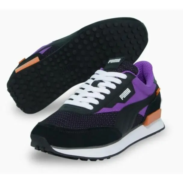 Future Rider FV 382068 01 Men`s Running Shoes Black Purple Glimmer Size 12 by Puma