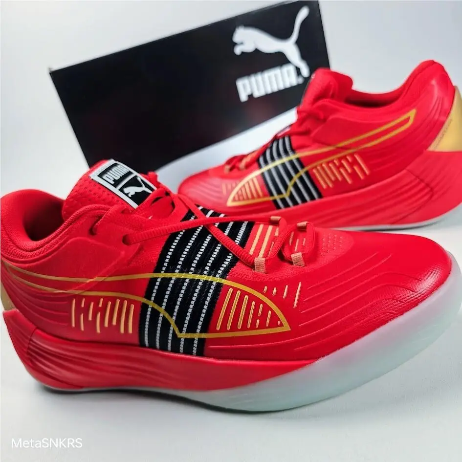Puma shoes - PUMA Fusion Nitro - Fusion Nitro - 195587-04 - High Risk Red/ Puma Team Gold 12