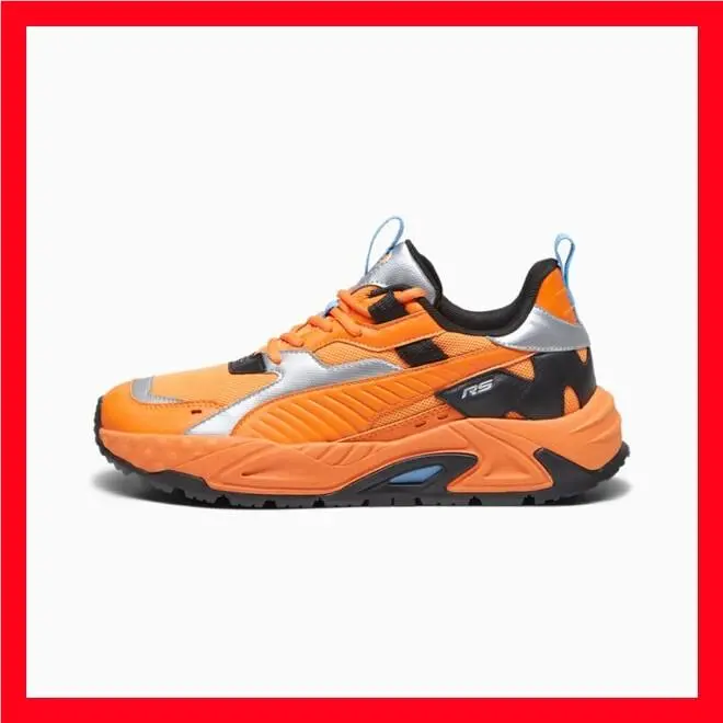Puma Rstrck Silver Metallic Orange Sneakers Shoes 394708-02 Mens Size 12