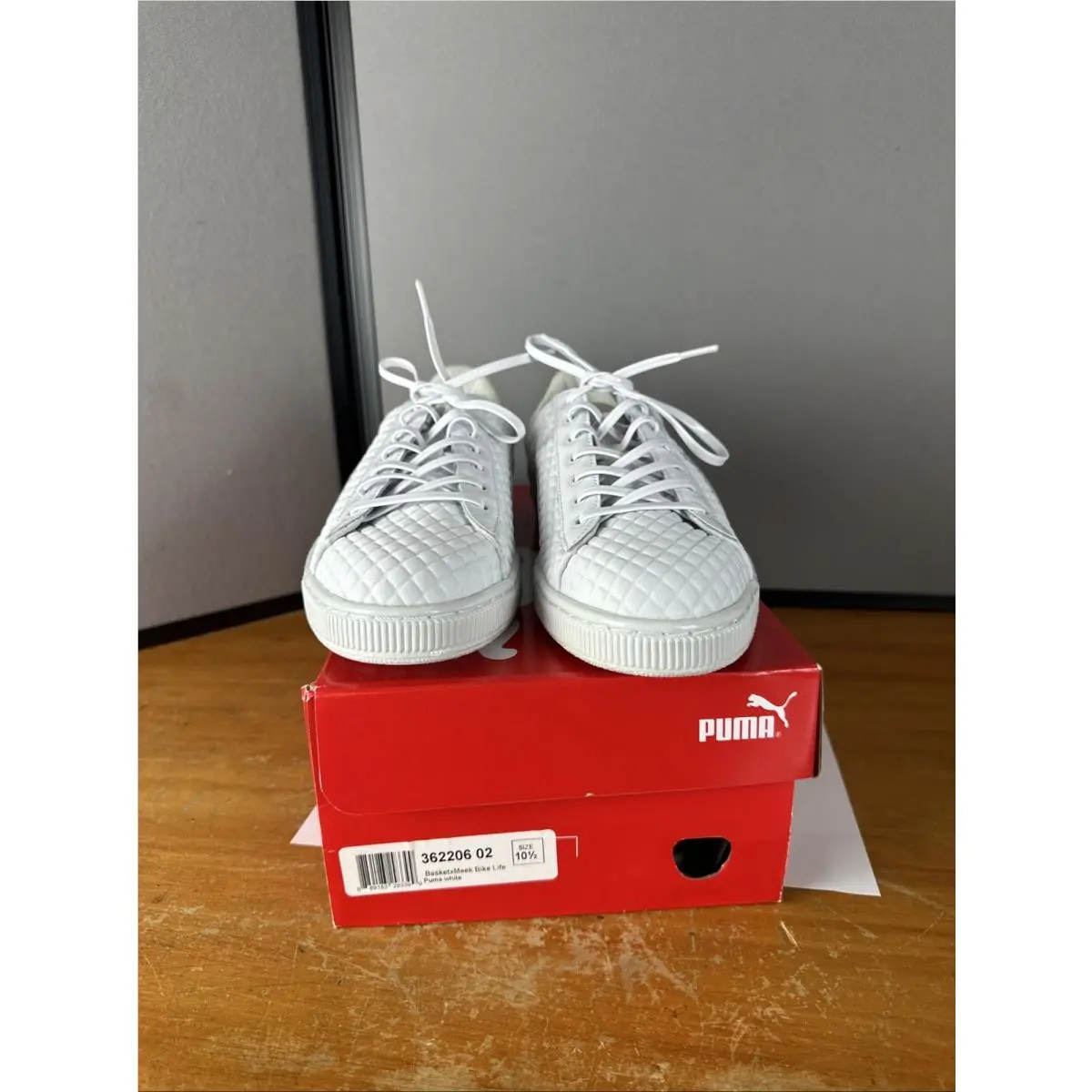 Meek Bike Life x Basket White Men`s Size 10 1/2 10.5 by Puma