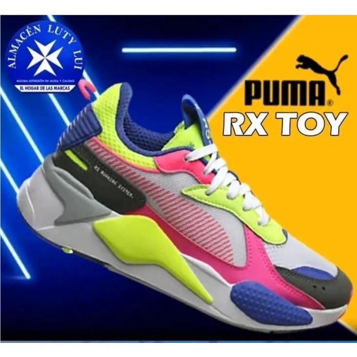 Puma Rs-x Toys Women`s Shoes Fluorescent Neon Running Sneakers Size 6 US