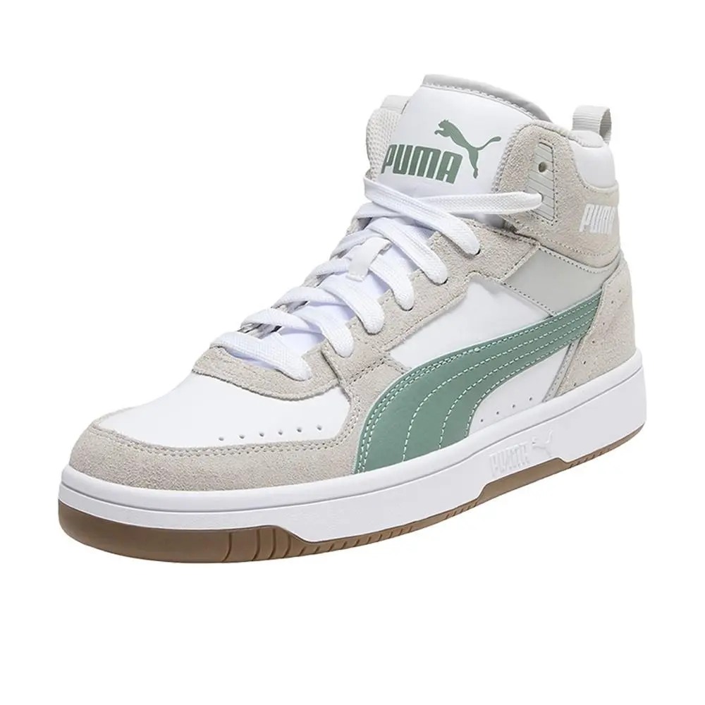 Puma shoes - PUMA Rebound Joy Suede Lace Up - 40529302 - Grey, White (UPC: 198555263008) 0