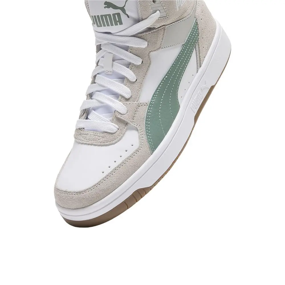 Puma shoes - PUMA Rebound Joy Suede Lace Up - 40529302 - Grey, White (UPC: 198555263008) 4