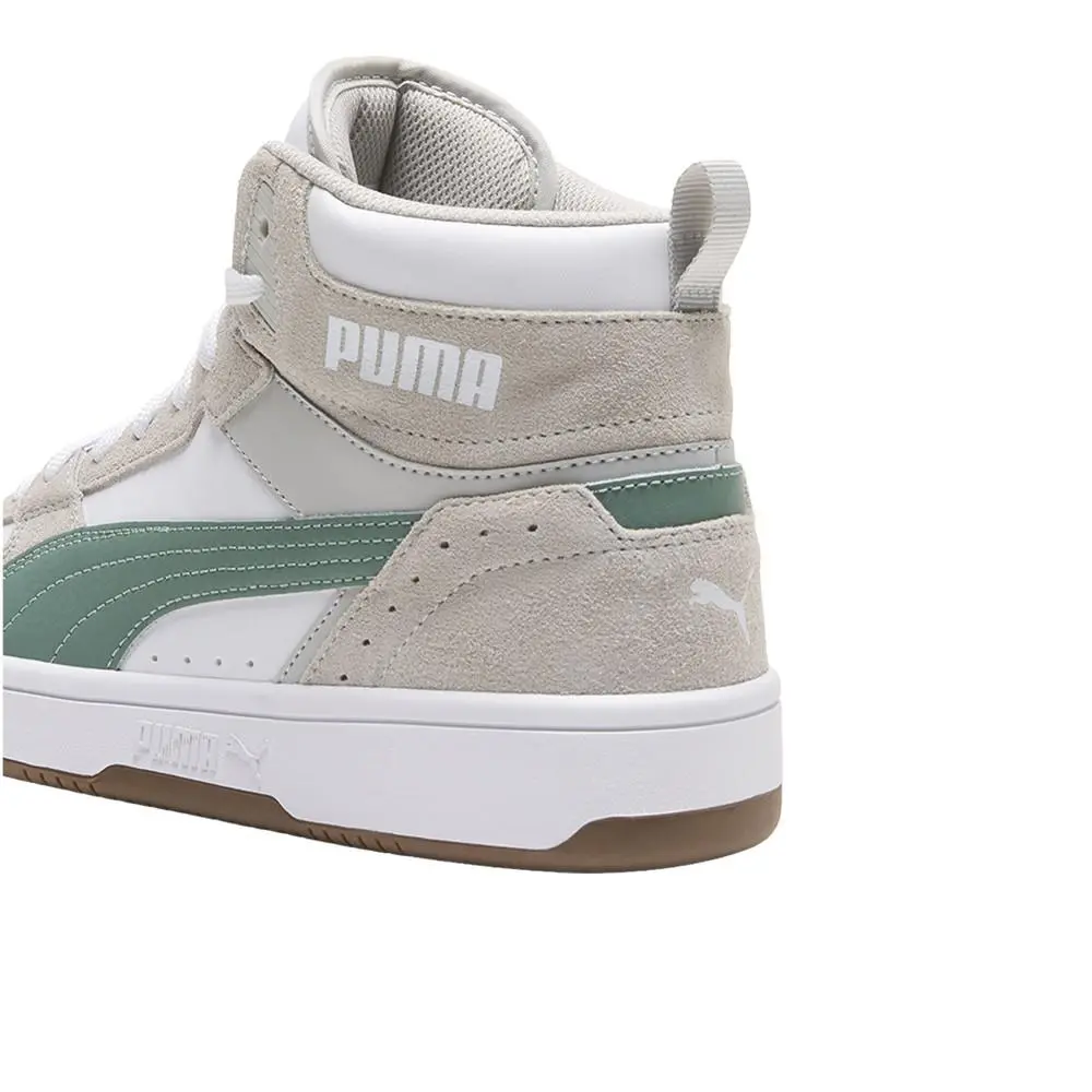 Puma shoes - PUMA Rebound Joy Suede Lace Up - 40529302 - Grey, White (UPC: 198555263008) 5
