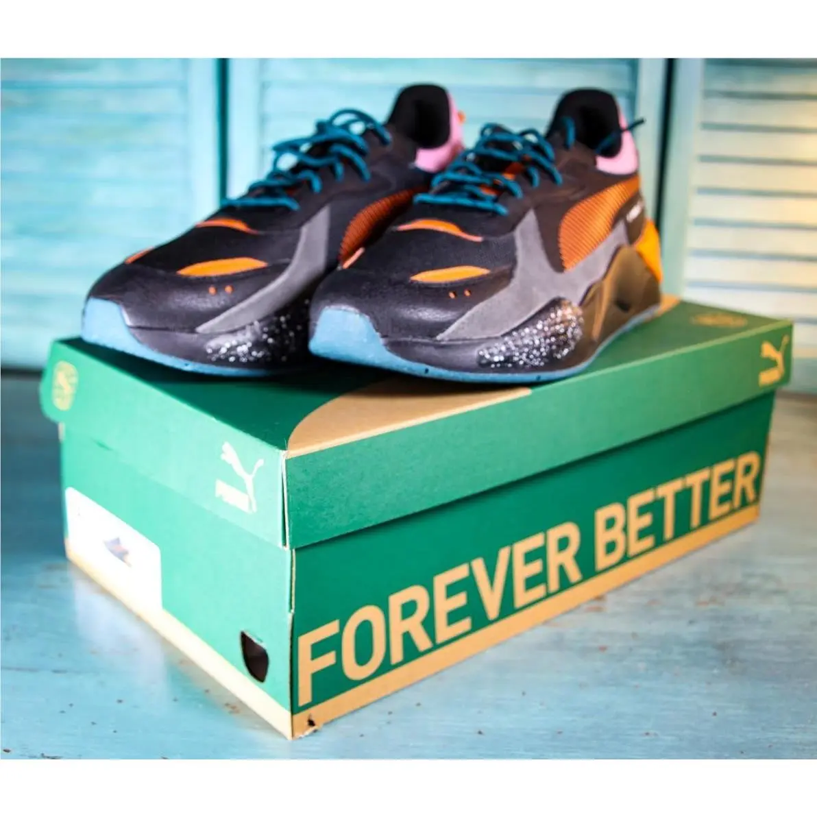 Puma Men`s Rs-x Trail Running Athletic Shoes US Size 11 Black/maple Syrup
