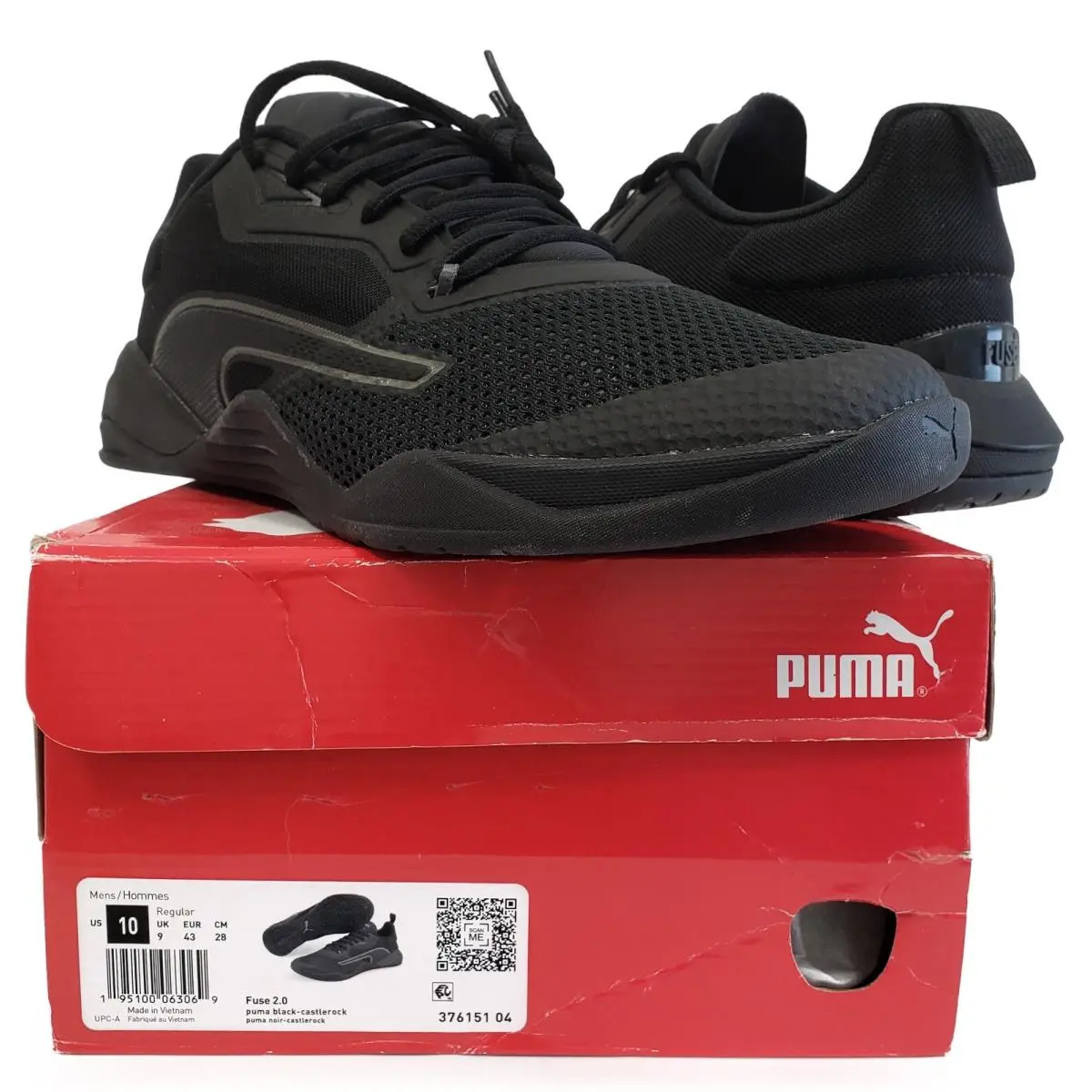 Puma Fuse 2.0 Sneaker Men`s Training Shoes Black 376151-04 Size 10