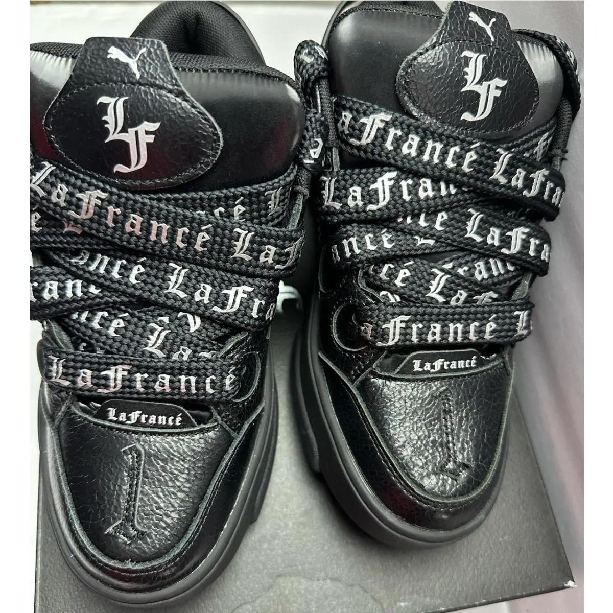 Lafrancé `written in Chrome` Big Kids Sneakers Size 5 31134001 Black by Puma