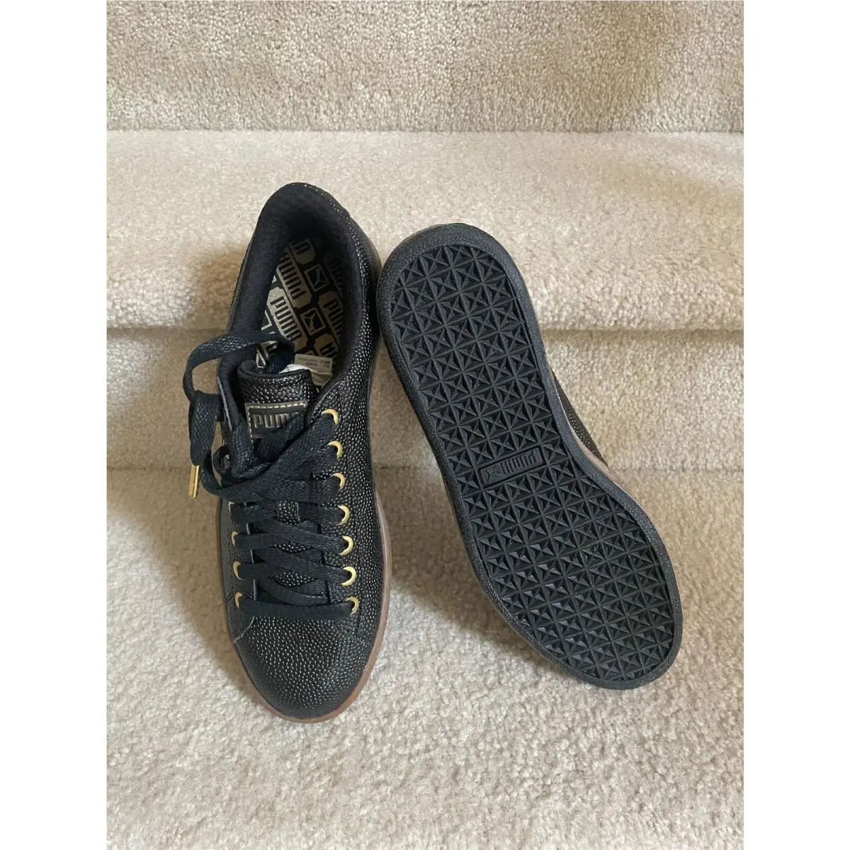 Puma shoes - PUMA Basket - Basket - 373158-01 - Black-Gold 2
