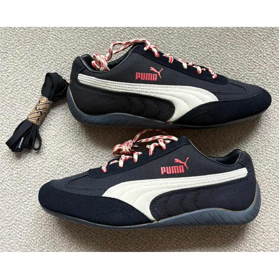 X Nahmias Speedcat US 10 “puma Black-canvas-candy Apple” by Puma