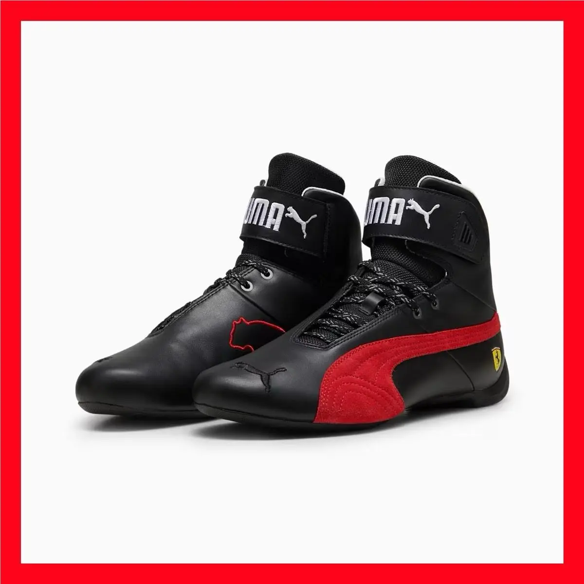 Scuderia Ferrari Future Cat Mid Top Motorsport Shoes Black Men`s Size 9.5 by Puma