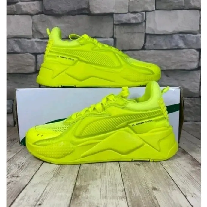 Puma Womens RS X 371983-03 Soft Case Yellow Running Shoes Sneakers Size 5.5 US