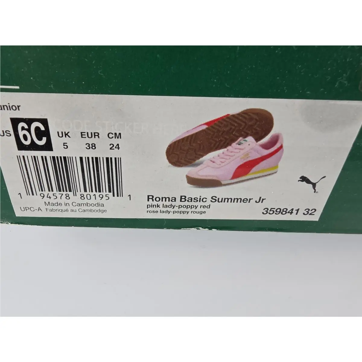 Puma shoes - Puma Roma Basic Summer Jr - 359841-32 - pink and red 14