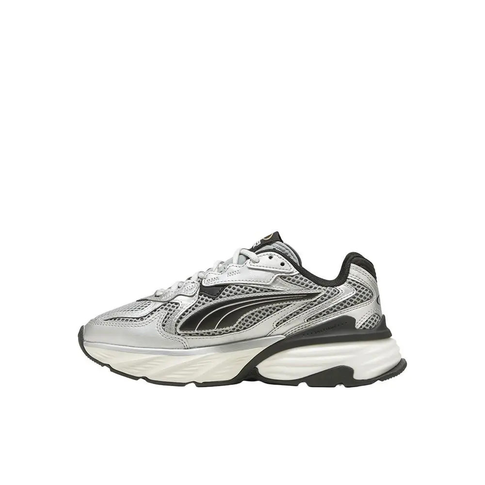Puma shoes - PUMA Fade Lace Up  Youth - 40688702 - Black, Silver, White (UPC: 198556449074) 1