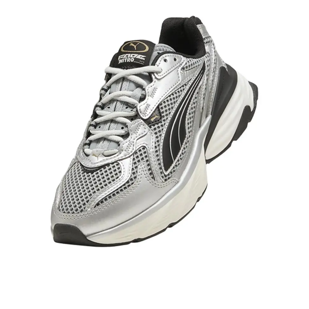 Puma shoes - PUMA Fade Lace Up  Youth - 40688702 - Black, Silver, White (UPC: 198556449074) 4