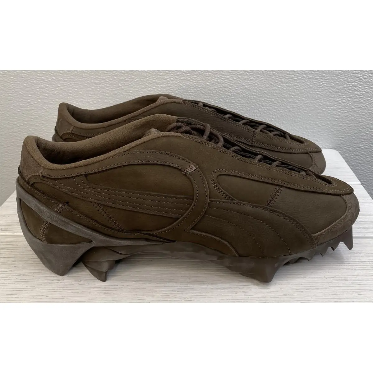 No/faith Studios x  Beisser Mens Size 10.5 Chocolate Nubuck Leather Sneakers by Puma