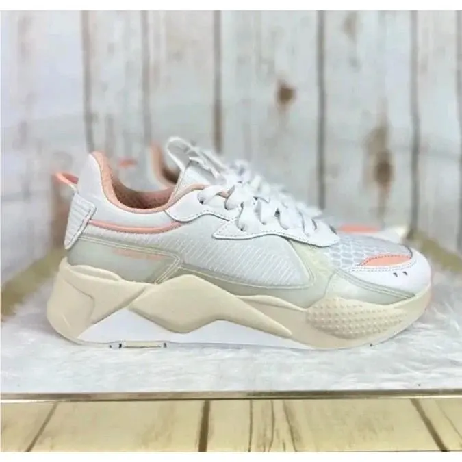 Rs-x Tech White Peach Womens Running Shoes Sneakers Sz 6 US by Puma