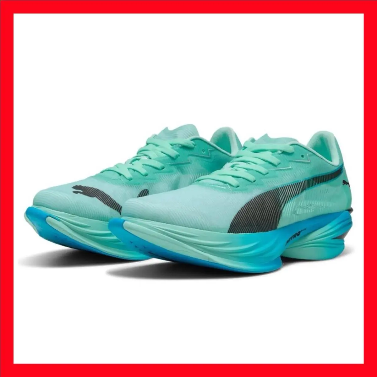 Fast-r Nitro Elite 3 Blue Mint Running Shoes 312061-02 Women`s Size 8 by Puma