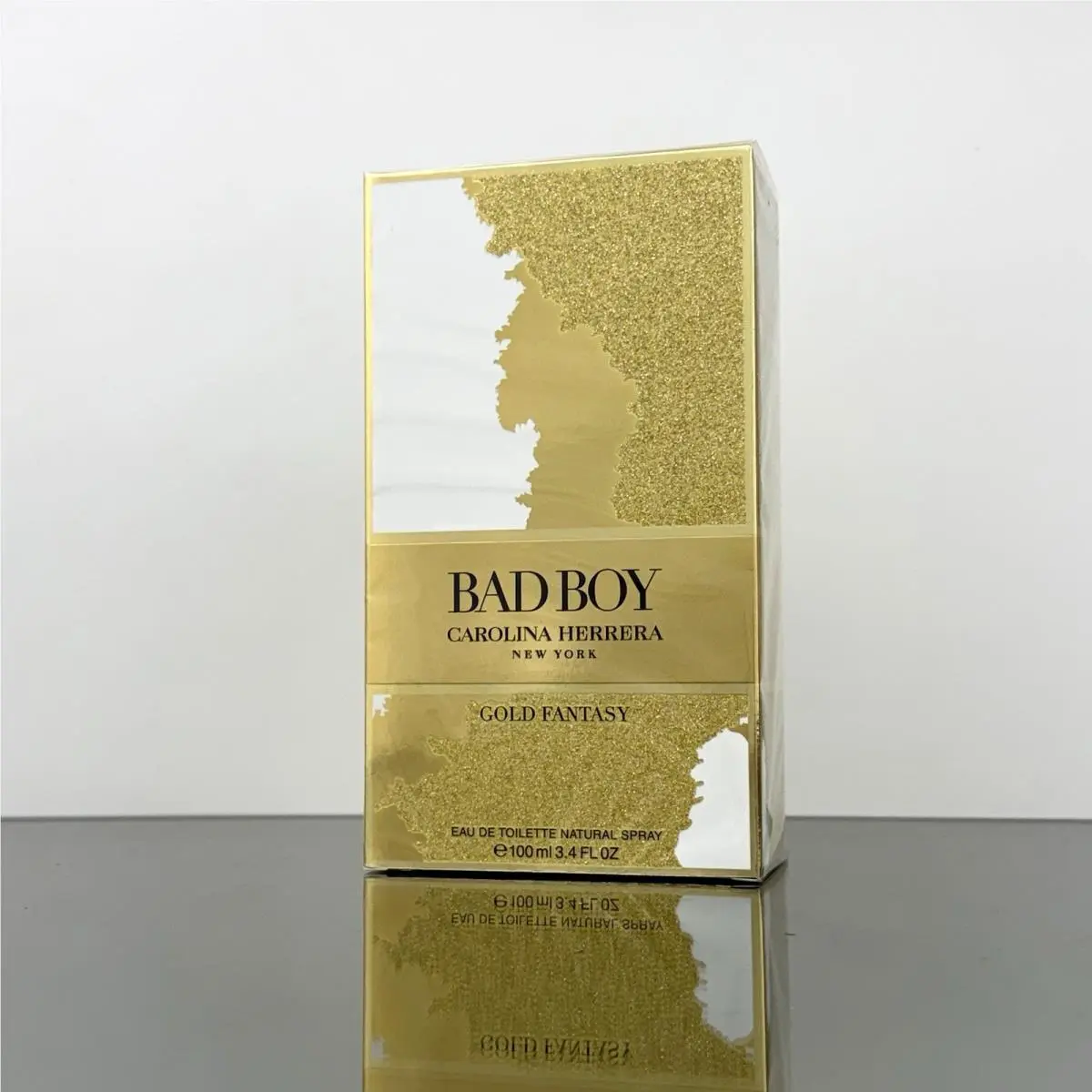 Bad Boy Gold Fantasy For Men 3.4oz Edt Spray New-sealed by Carolina Herrera