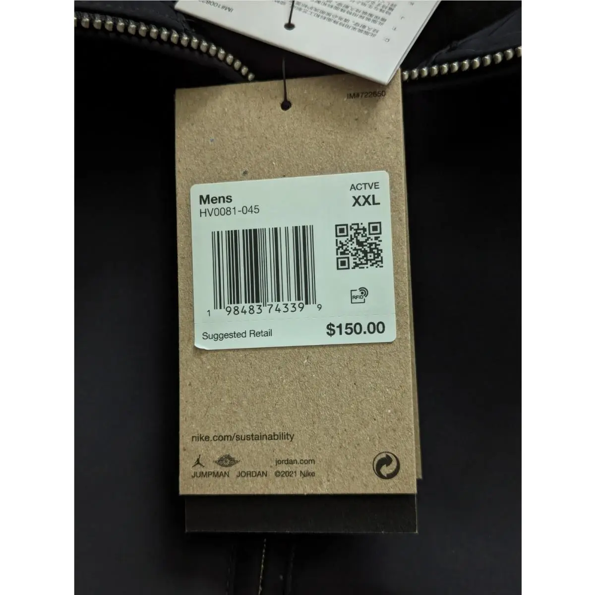Nike clothing - Air Jordan Track Jacket - Air Track Jacket - HV0081-045 - Black (UPC: 198483743399) 3