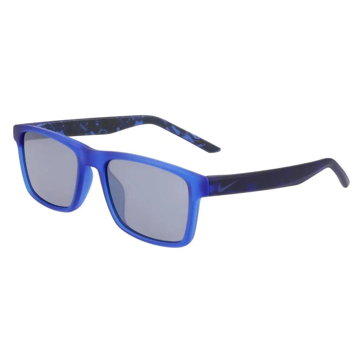 Kids Nike DZ7380 480 Matte Game Royal Cheer Sunglass with Silver Flash Lens