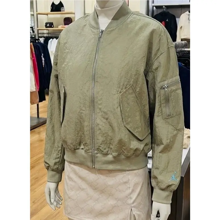 Jordan Flight Renegade Bomber Jacket Khaki Orange Size S by Nike
