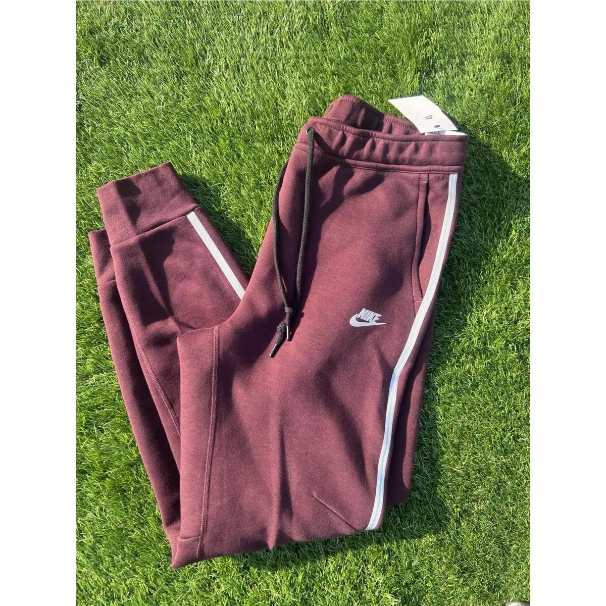 Nike clothing - Nike Tech Men`s Fleece Joggers - HQ3747652 - Burgundy Crush 12