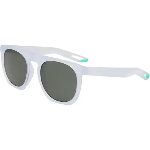 Nike DV2258-013 Matte Pure Platinum Flatspot Xxii Sunglasses with Green Lens