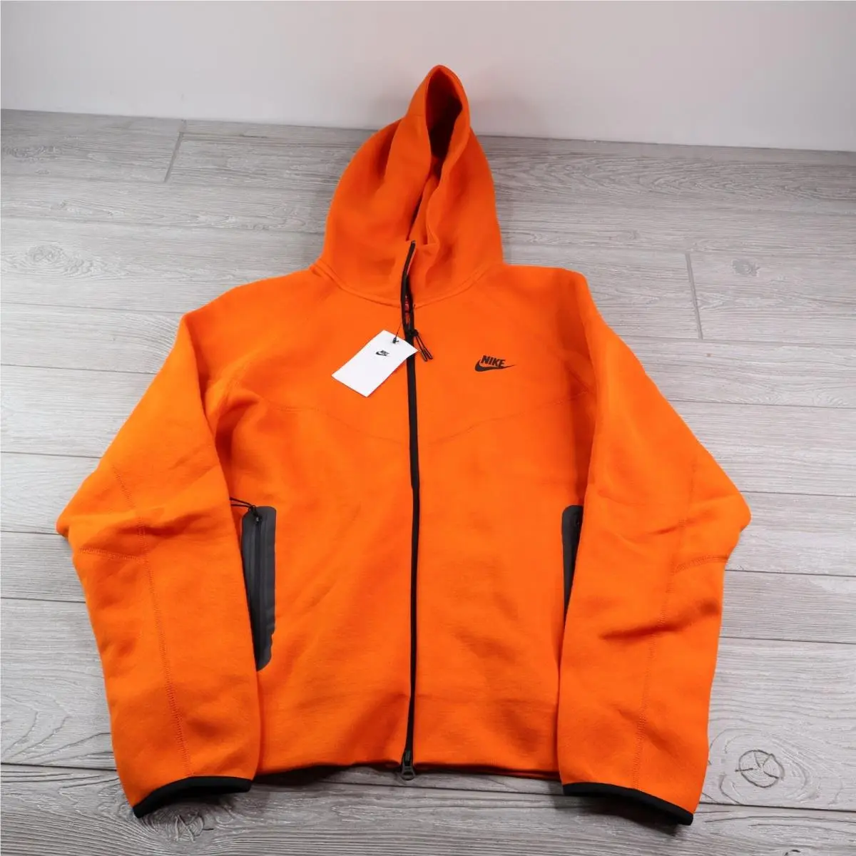 Sportswear Tech Fleece Full-zip Hoodie Orange Mens Medium by Nike