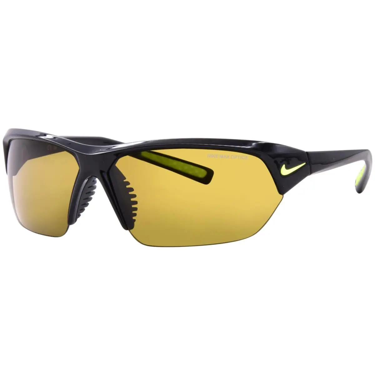 Nike EV0525-077 Black Volt Skylon Ace Sunglasses with Amber Lenses