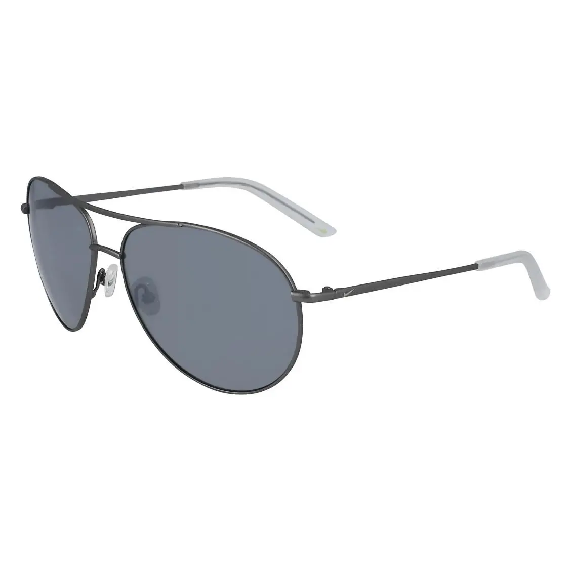 Nike EV1217-010 Gunmetal Aviator Chance Sunglasses with Silver Mirror Lenses