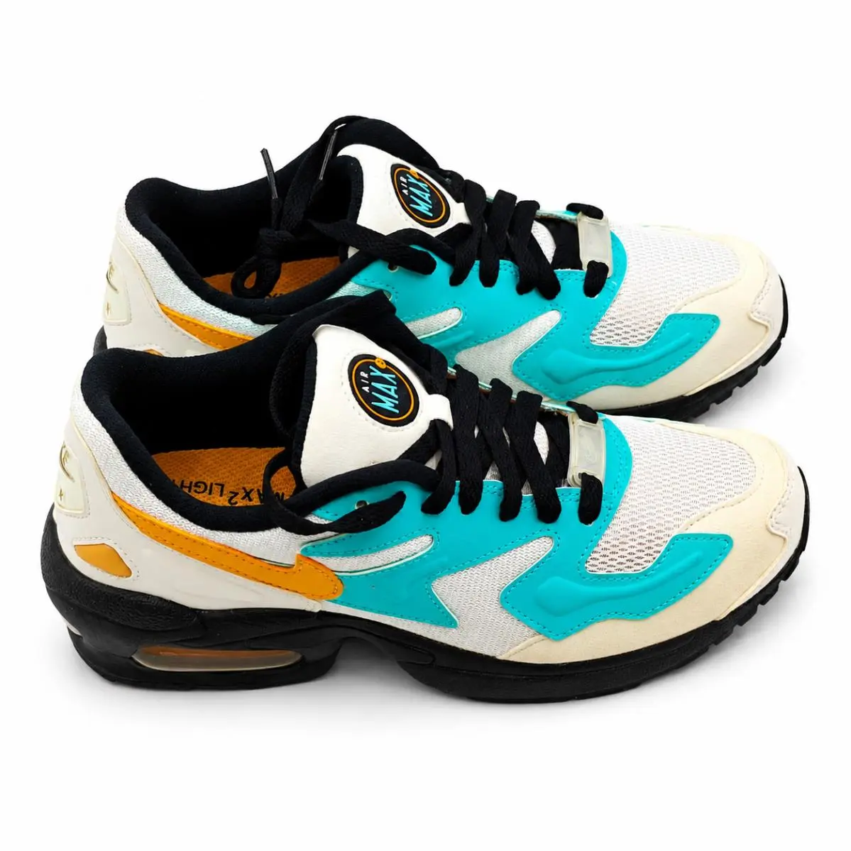 Nike shoes - Nike Air Max2 Light - Air Light - CJ7980-100 - White-Amber Rise-Aurora Green (UPC: 193151693457) 2