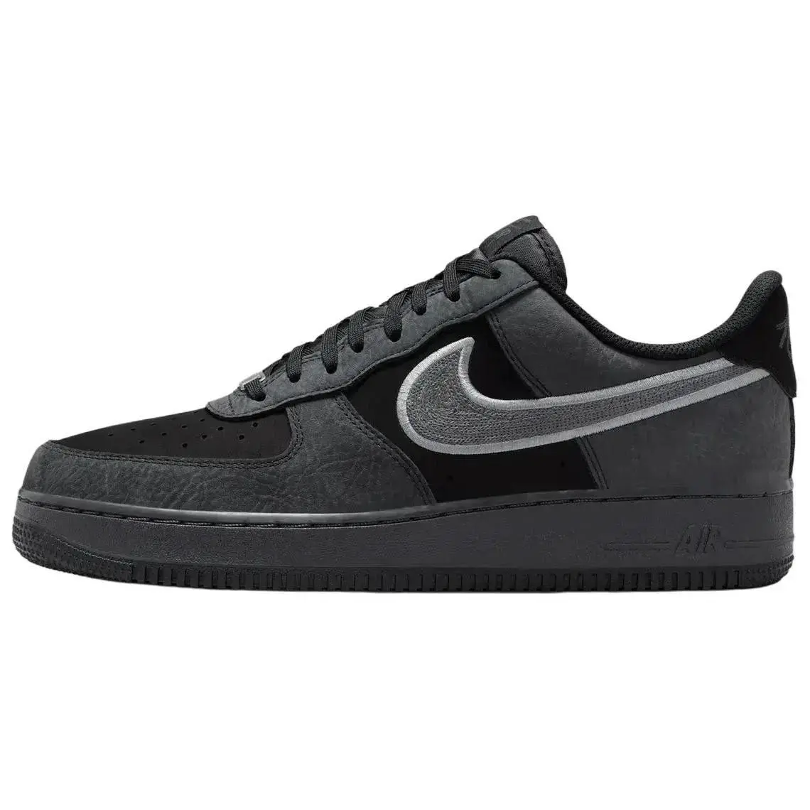 Mens Size 8- Nike Air Force 1 `07 LV8 Black Dark Smoke Shoes Sneakers IB6842-002