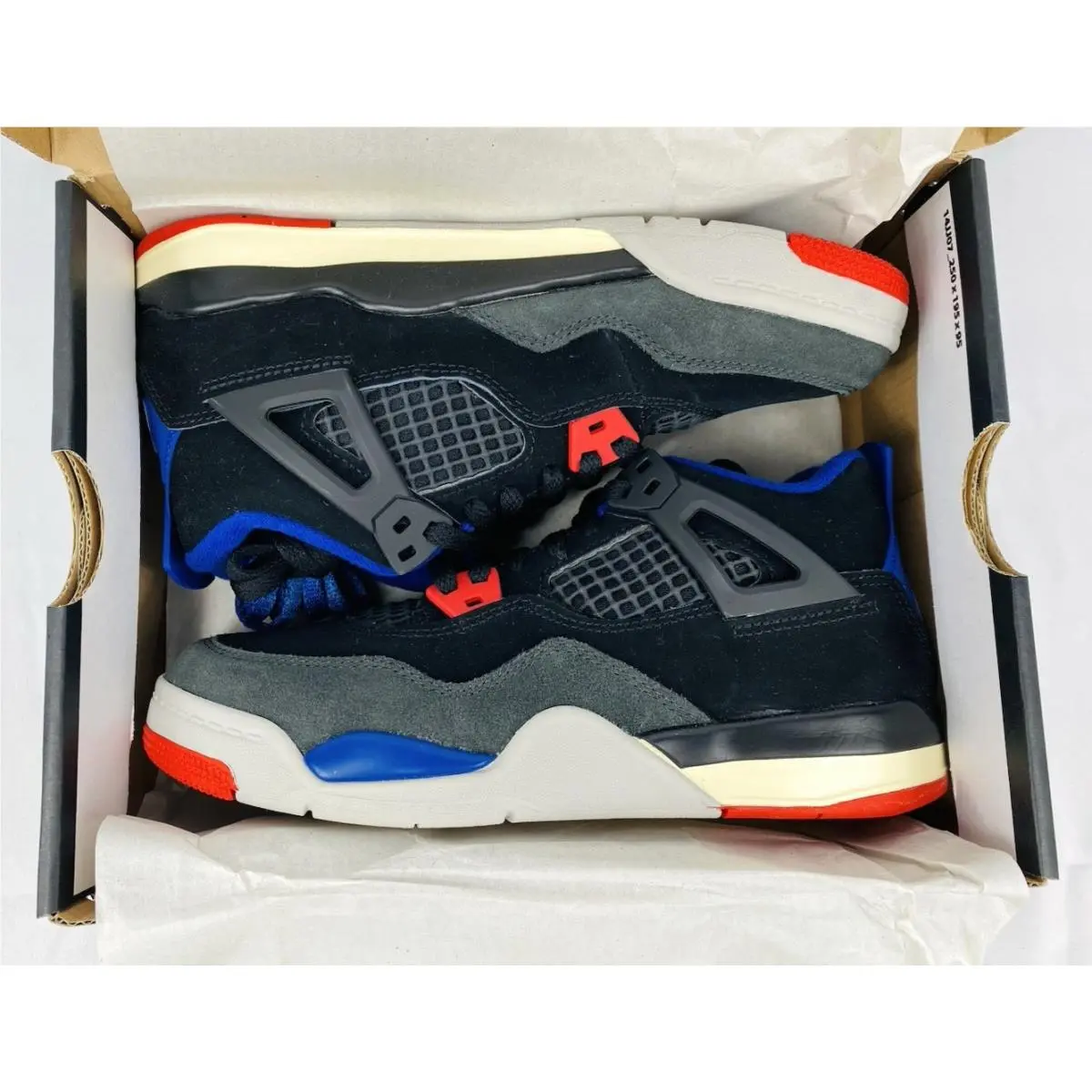 Nike shoes - Jordan 4 Retro OG (PS) - IB4388-003 - Black/Fire Red/Deep Royal Blue (UPC: 197861402620) 9