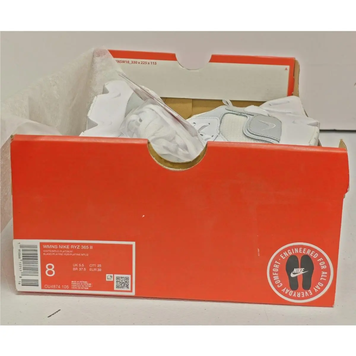 Nike shoes - Nike RYZ 365 II - RYZ - CU4874-105 - White/MTLC Platinum 10