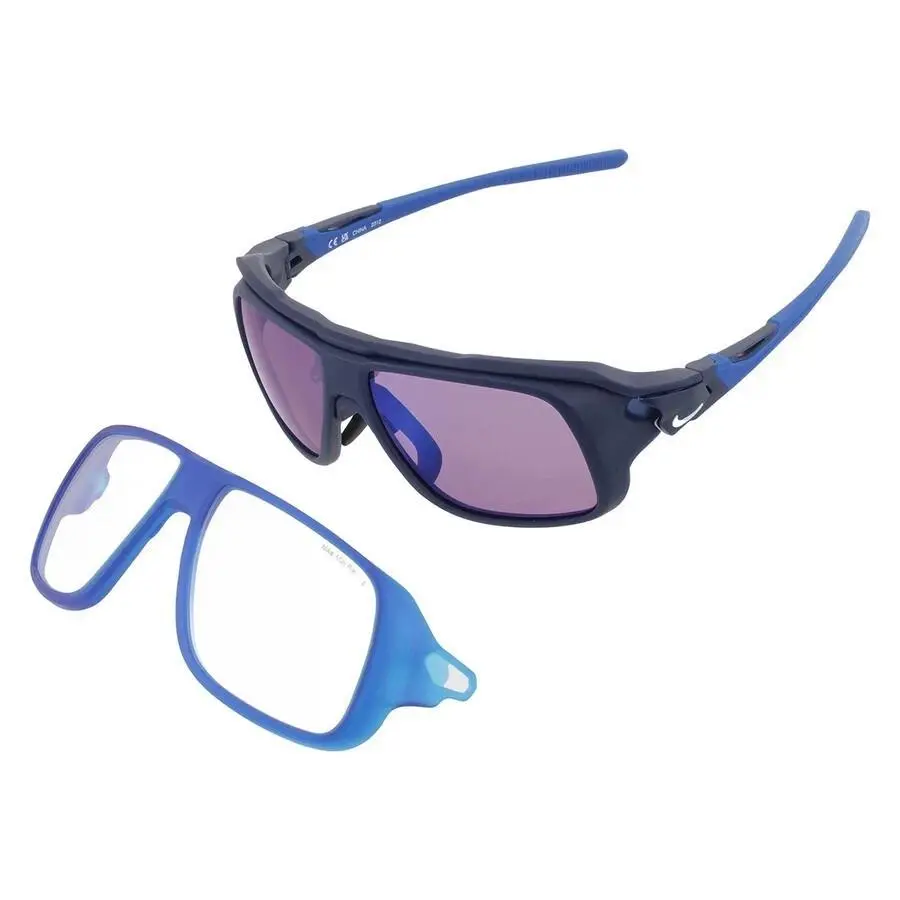 Nike EV24002 410 Navy Flyfree Soar E Sunglass W/interchangable Clear Lens