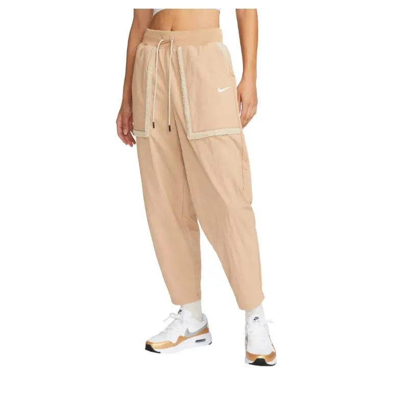 Nike Sweatpants Womens 2XL Loose Fit High Rise Woven Hemp Tan DQ6809 200