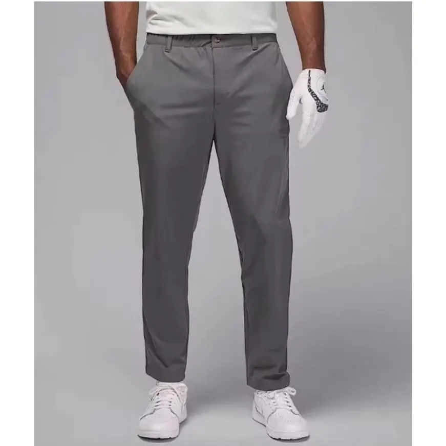 Nike Men`s Jordan Sport Golf Pants Tapered Leg Iron Grey HQ8485-068 Size Large