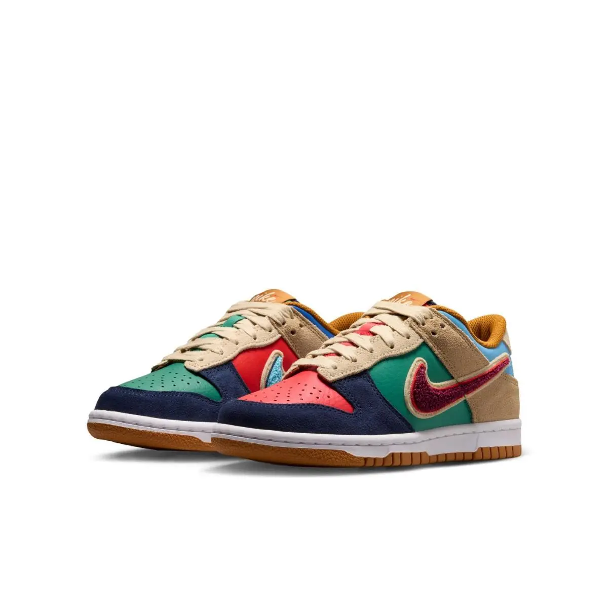 Grd School Nike Dunk Low IV6203-410 Midnight Navy/speed Red-green Noise-size 5.5