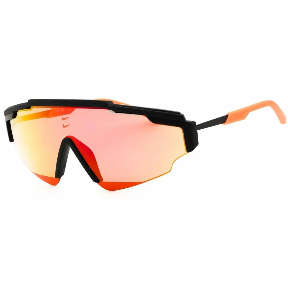 Nike EV24027-008 Matte Black Orange Marquee Edge 24E Shield Sunglasses