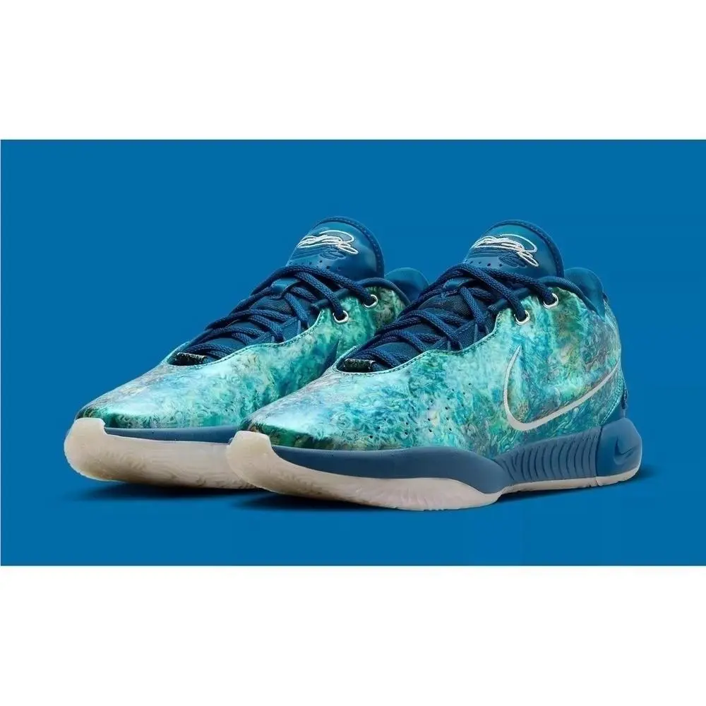 Nike Lebron James Xxi 21 Abalone Industrial Blue Green FN0708-400 sz 9 Men`s