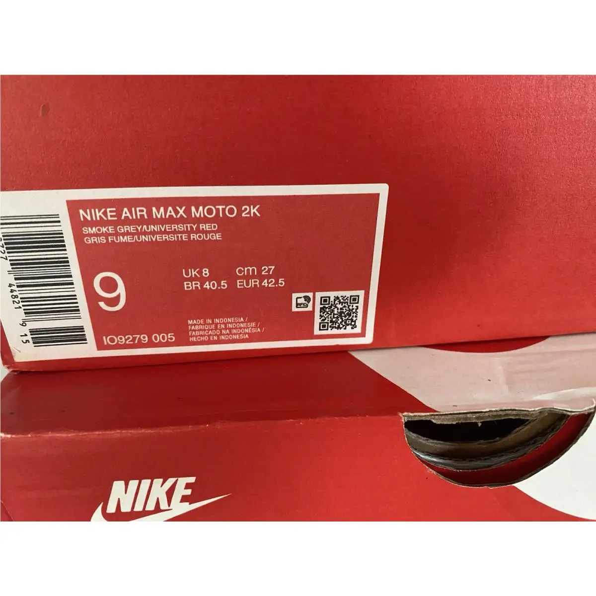 Nike shoes - Nike Air Max Moto - Air Max Moto - Smoke Grey/University Red 3