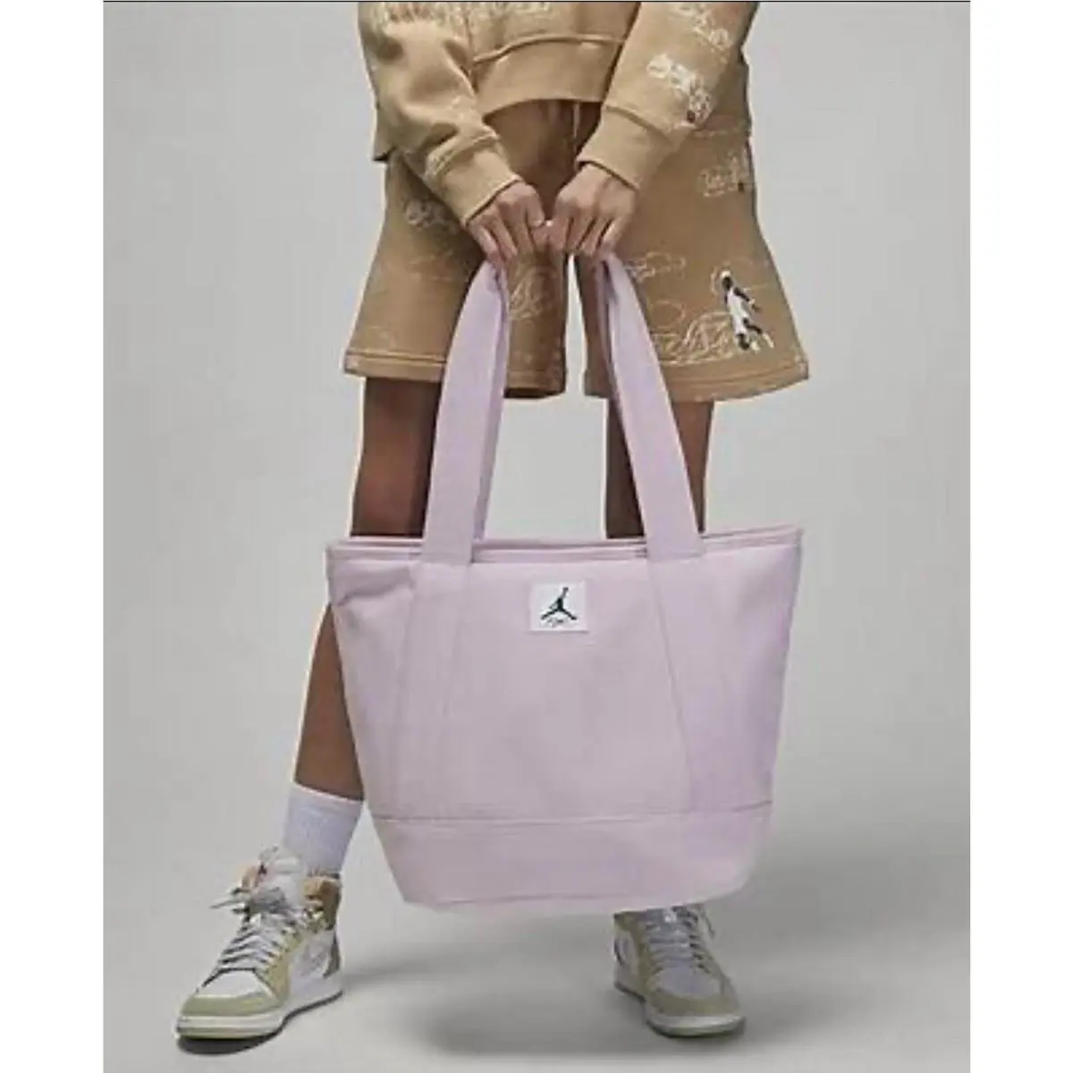 Nike Jordan Flight Carryall Tote Iced Lilac WA0731-P4O Water Resistant Canvas